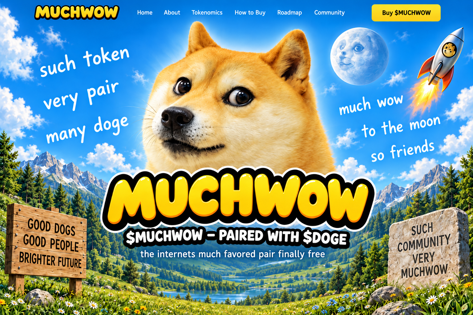 MUCHWOW — such token, very pair, many doge. $MUCHWOW paired with $DOGE.