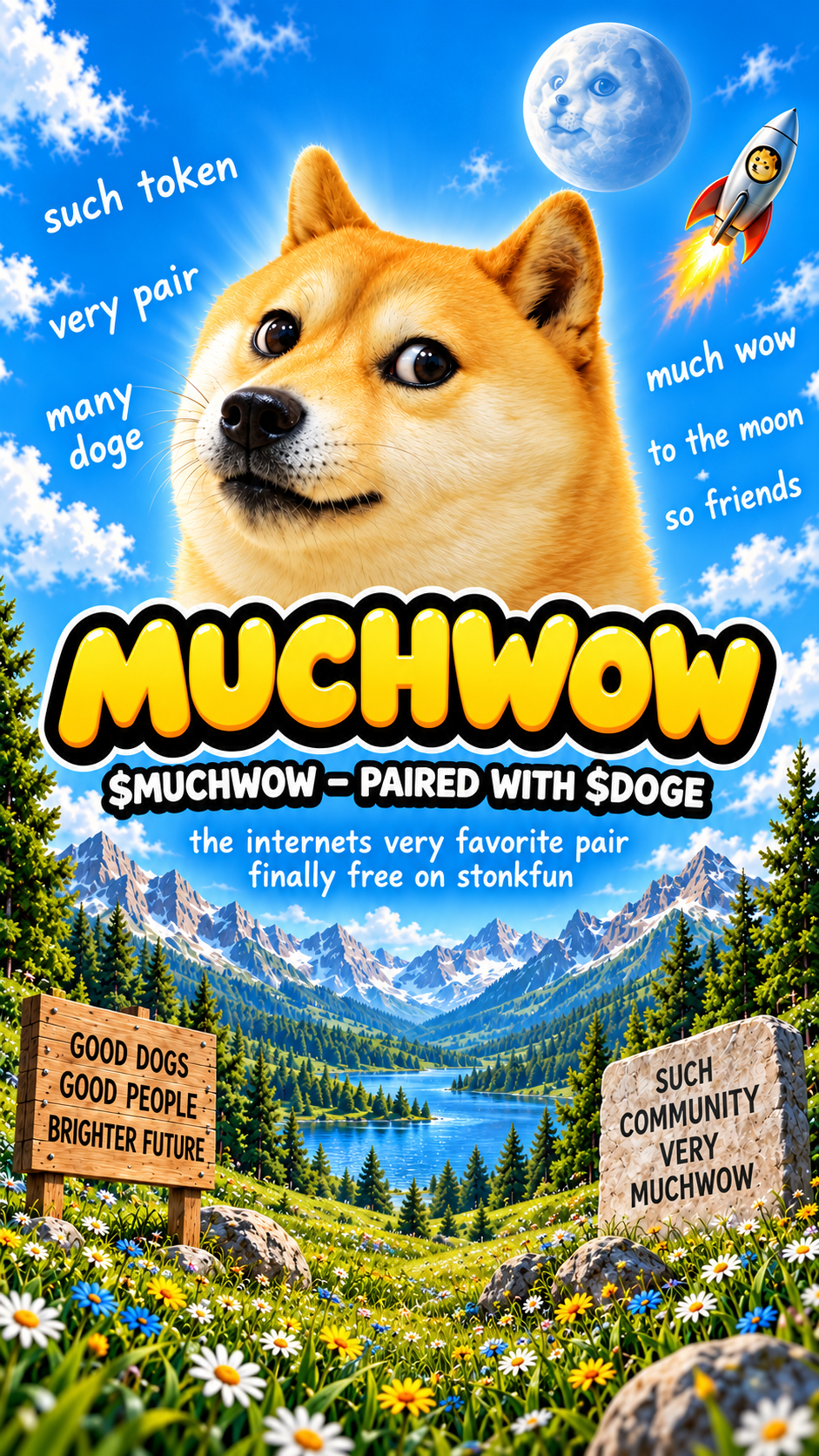 MUCHWOW — such token, very pair, many doge. $MUCHWOW paired with $DOGE.